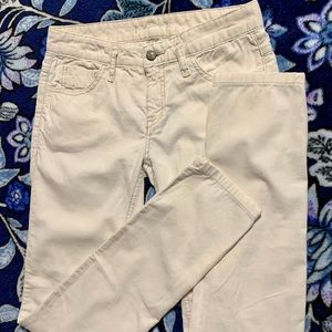 Free People Corduroy Pants (28x31).  Cream w/Tan Stitching
